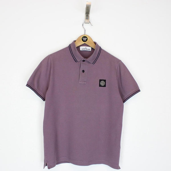 Stone Island AW 2020 Purple Short Sleeve Compass Polo Shirt