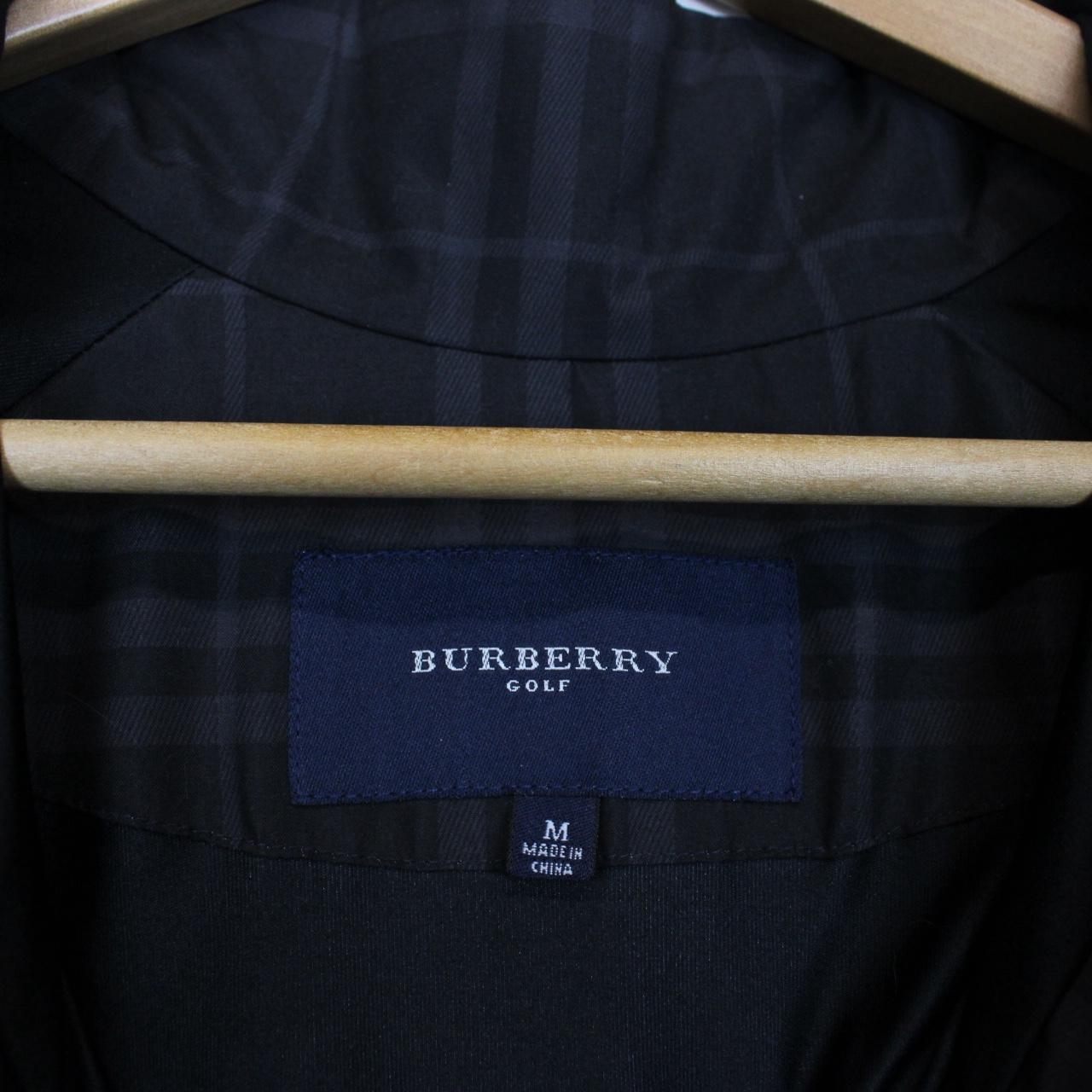 Vintage Burberry Golf Black 1/4 Zip Nova Check Smock Jacket