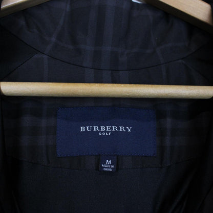 Vintage Burberry Golf Black 1/4 Zip Nova Check Smock Jacket