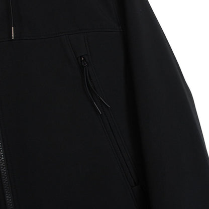 CP Company Black Full Zip Hooded Soft Shell Goggle Jacket