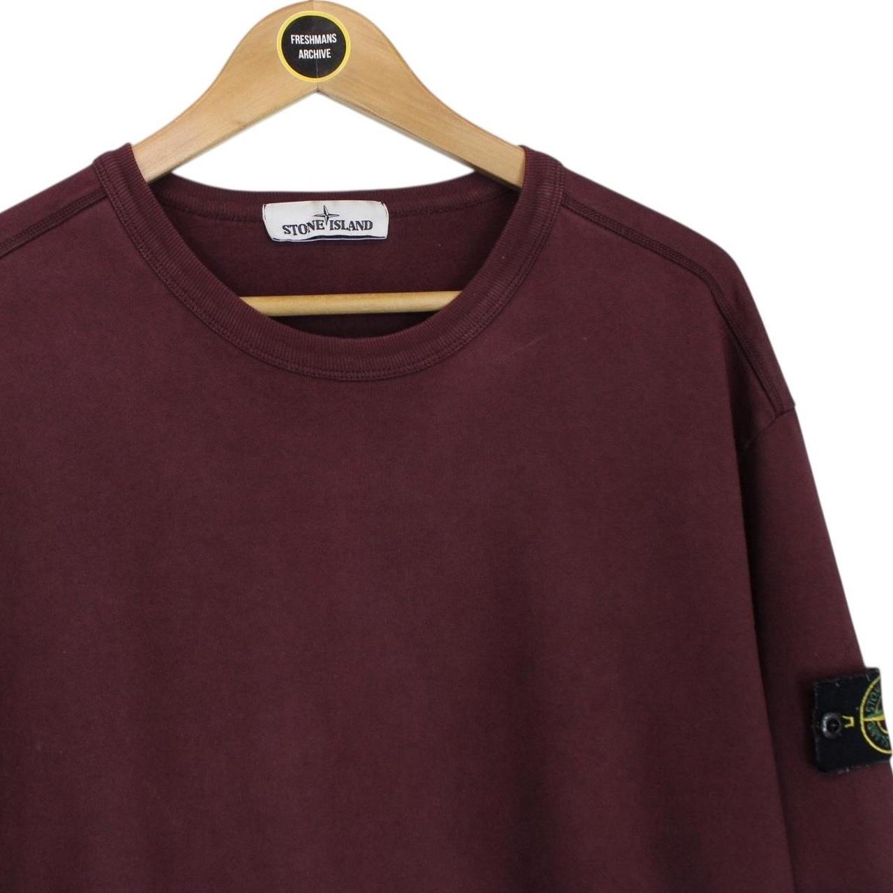 Stone Island AW 2020 Burgundy Cotton Sweatshirt Jumper