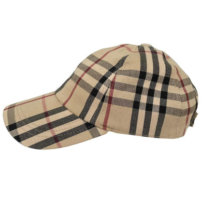 Vintage Burberry London Beige Nova Check Baseball Cap