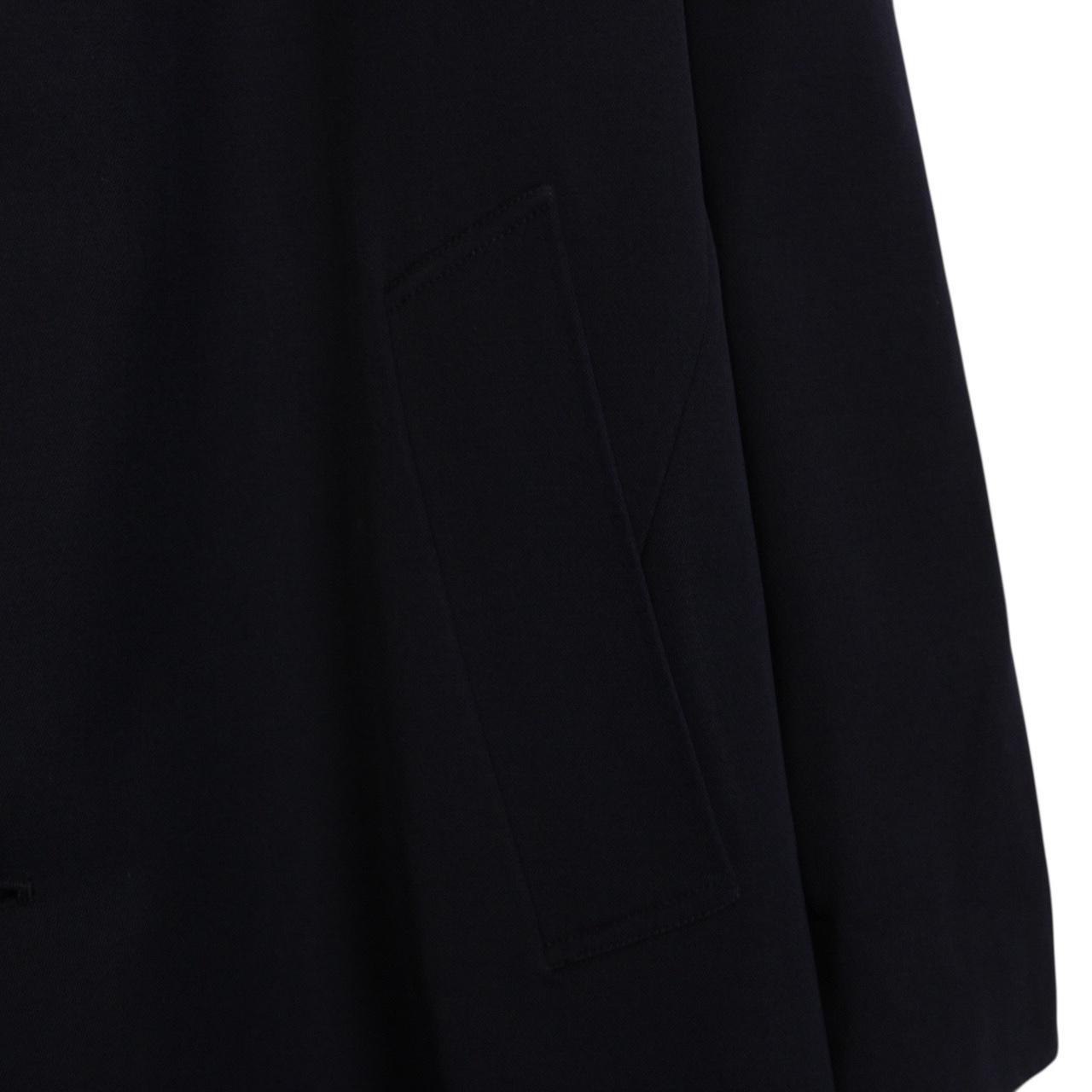 Vintage 90s Aquascutum Navy Blue Virgin Wool Overcoat