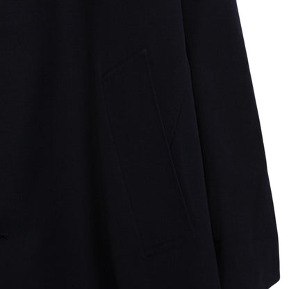Vintage 90s Aquascutum Navy Blue Virgin Wool Overcoat