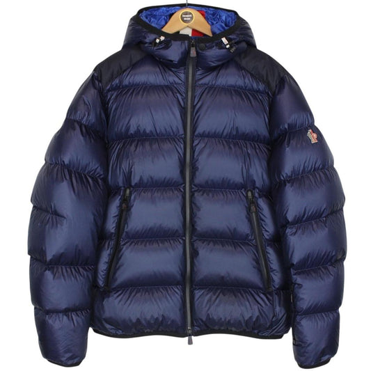 Moncler Grenoble Hintertux Navy Blue Full Zip Down Hooded Jacket