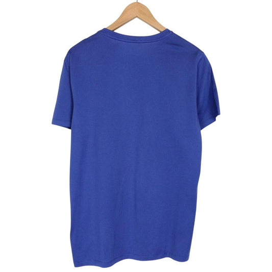 Moncler Maglia Blue Double Logo Short Sleeve T-Shirt
