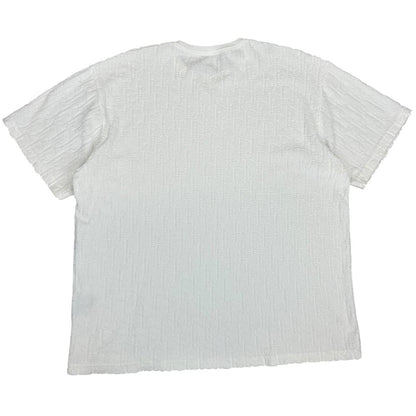 Dior White Oblique Monogram Towel Cotton Relaxed Fit Short Sleeve T-Shirt