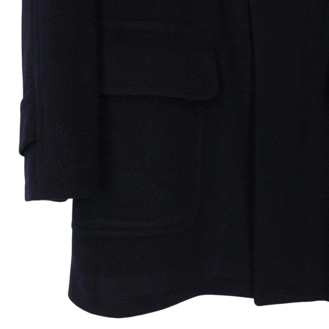 Vintage 90s Burberry Navy Blue Merino Wool Blend Coat