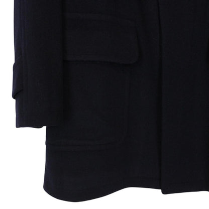 Vintage 90s Burberry Navy Blue Merino Wool Blend Coat