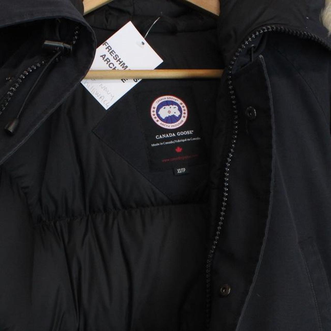 Canada Goose Navy Blue Chilliwack Bomber Down Jacket with Fur Trim