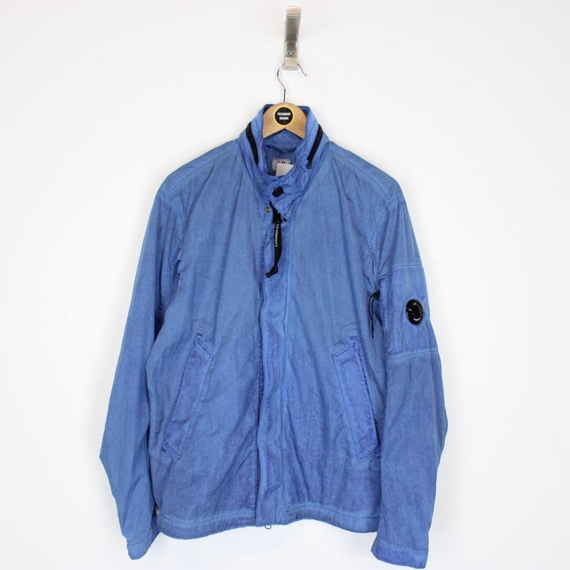 CP Company Blue Chrome Re-Colour Full Zip Lens Jacket
