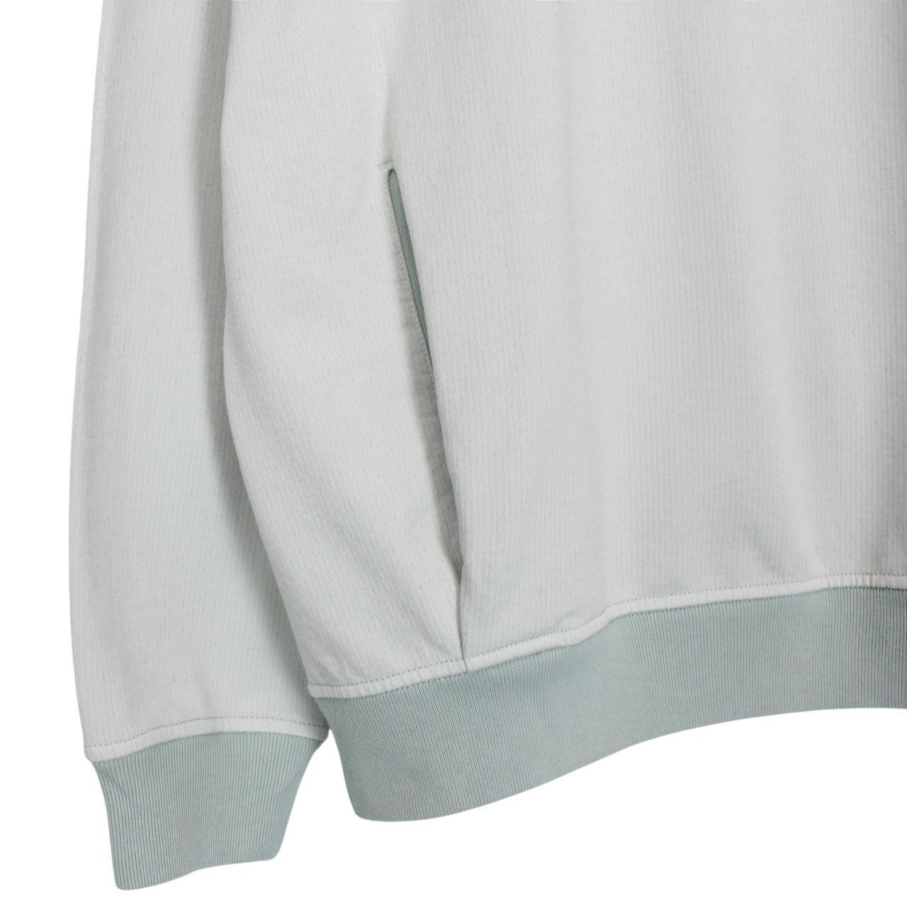 Stone Island Marina SS 2023 Light Blue Plated Dyed Cotton Hoodie Jumper