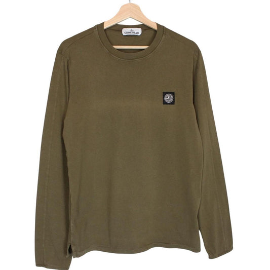 Stone Island AW 2016 Khaki Green Long Sleeve Compass T-Shirt