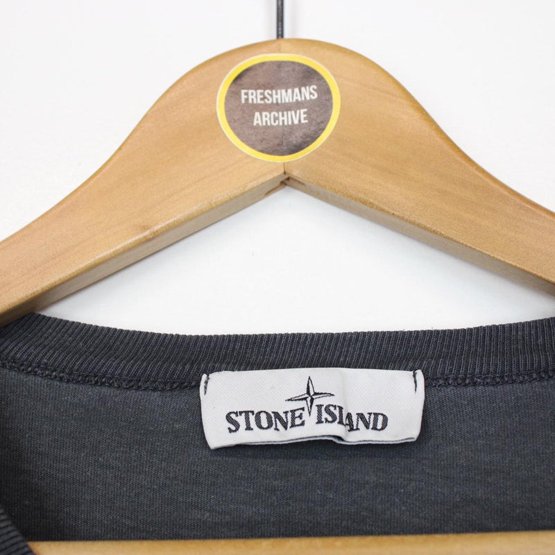 Stone Island Dark Grey Short Sleeve Compass Logo T-Shirt