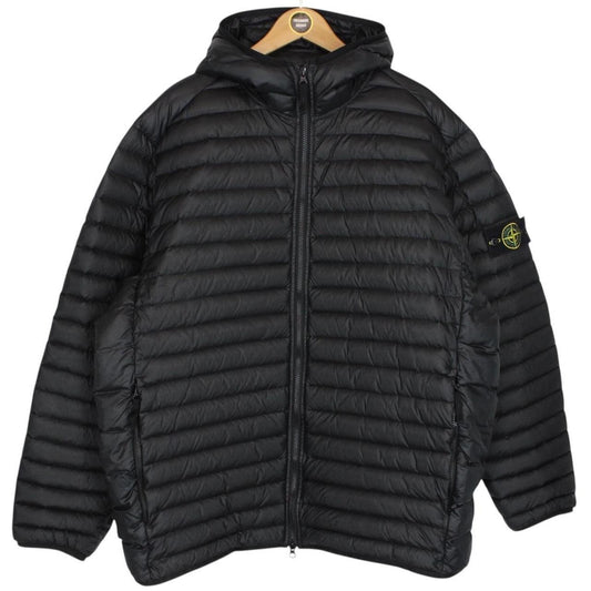 Stone Island AW 2022 Black Loom Woven Chambers R-Nylon Down Jacket