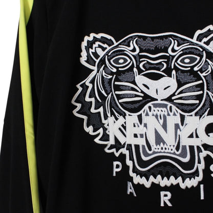 Kenzo Paris Black and Yellow Tiger Logo Sweatshirt Jumper