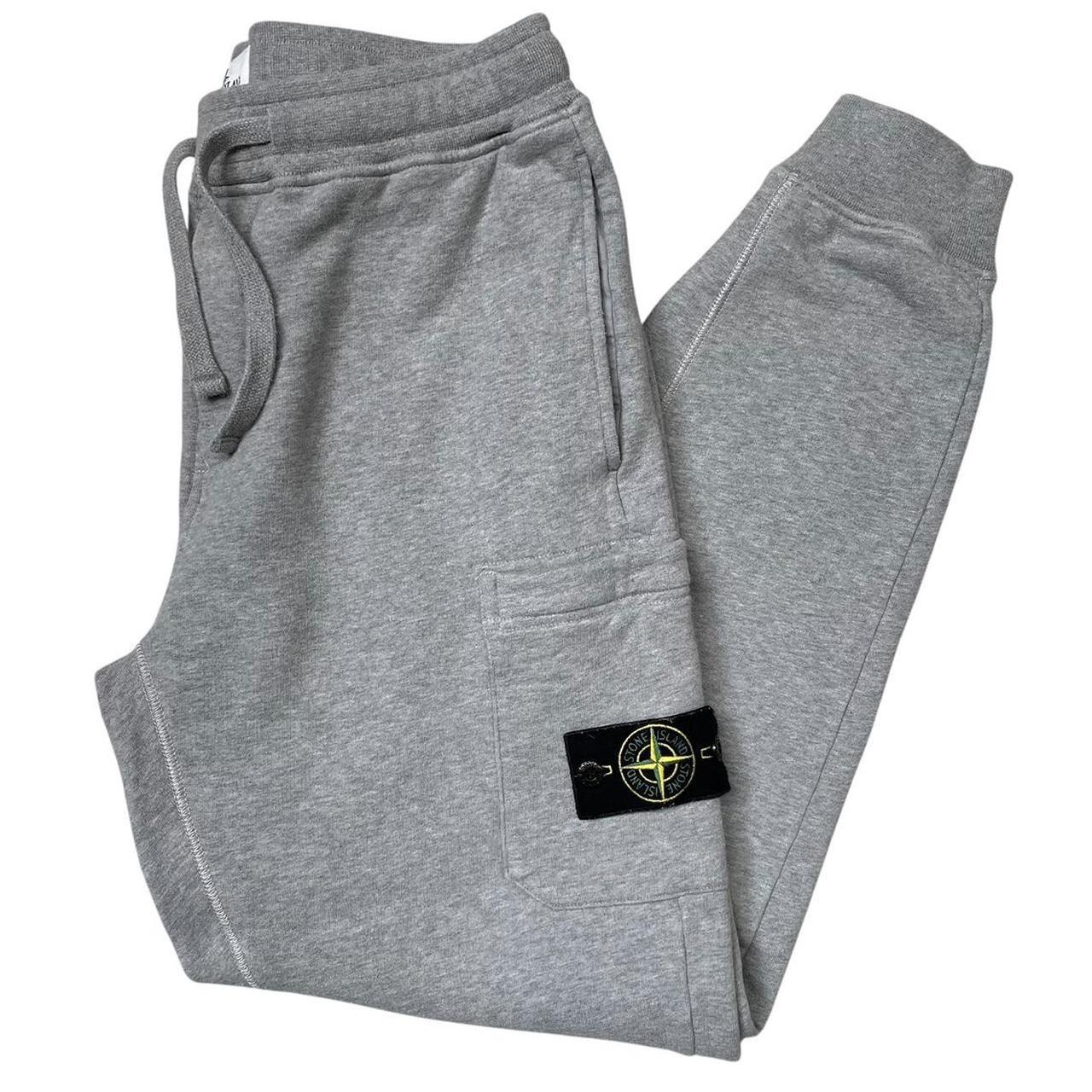 Stone Island SS 2022 Grey Cotton Tracksuit Bottoms / Joggers