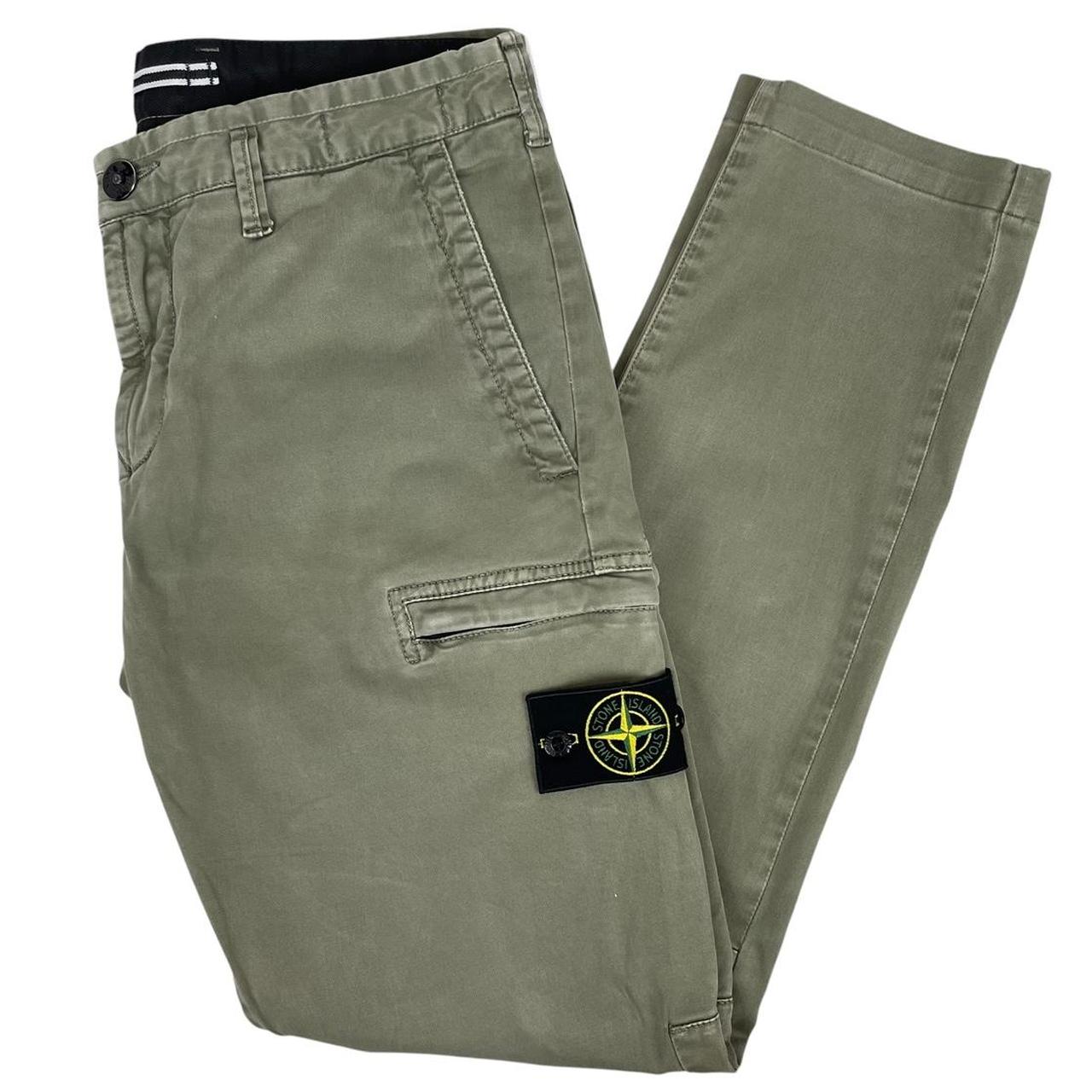 Stone Island AW 2019 Green Skinny Fit Cargo Trousers
