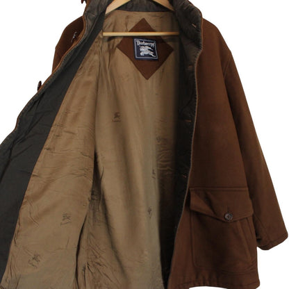 Vintage 90s Burberry Brown Cashmere Wool Blend Coat