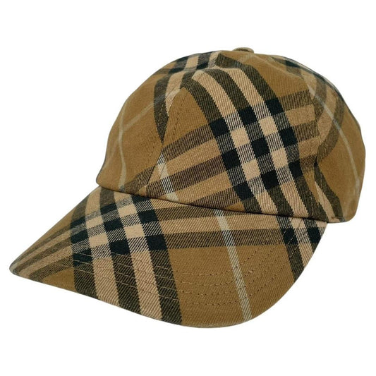 Burberry Brown Twill Nova Check Baseball Cap