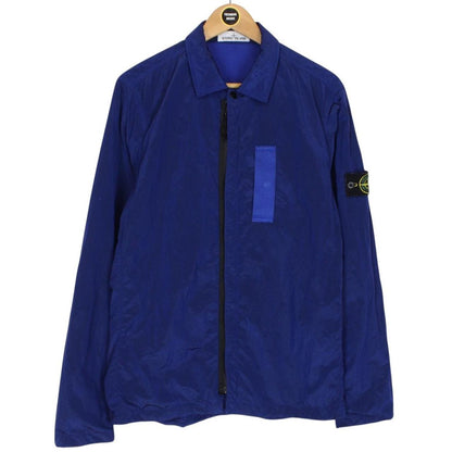 Stone Island AW 2017 Blue Full Zip Nylon Metal Overshirt Jacket