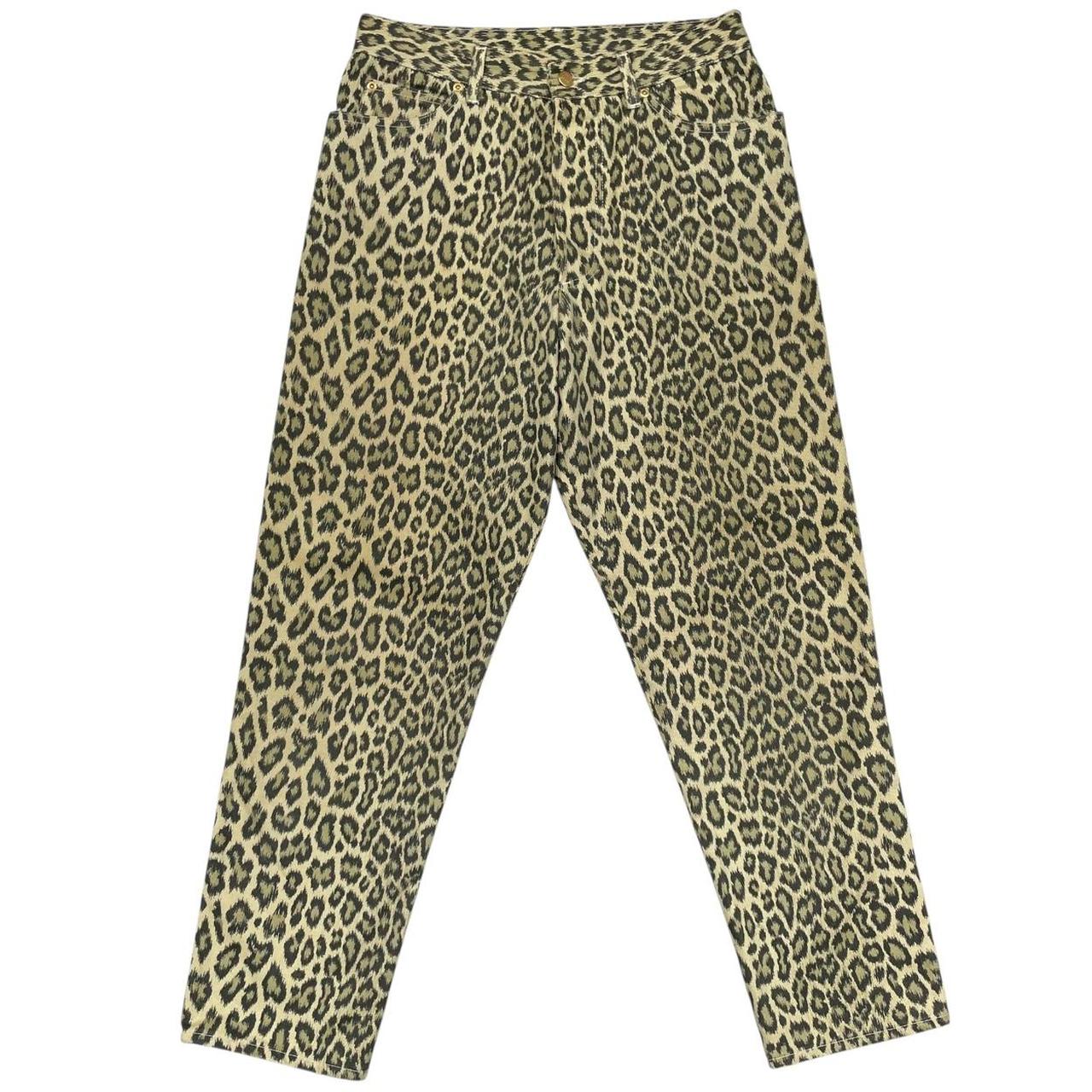 Vintage 1989 Jean Paul Gaultier Junior Gaultier Leopard Print Denim 2 Piece Jacket and