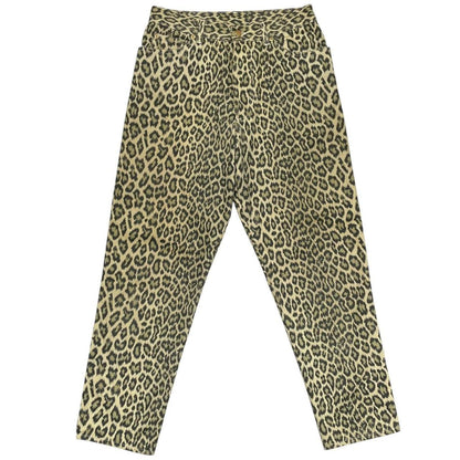 Vintage 1989 Jean Paul Gaultier Junior Gaultier Leopard Print Denim 2 Piece Jacket and