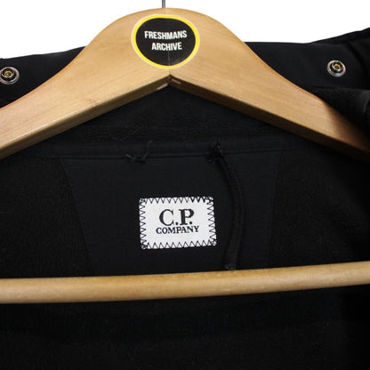 CP Company Black Full Zip Hooded Soft Shell Goggle Jacket