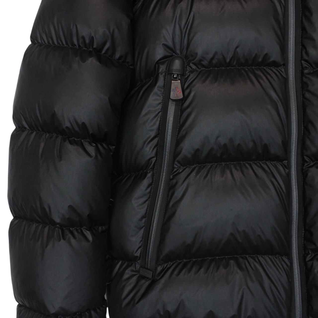 Moncler Grenoble Hintertux Black Full Zip Down Hooded Jacket