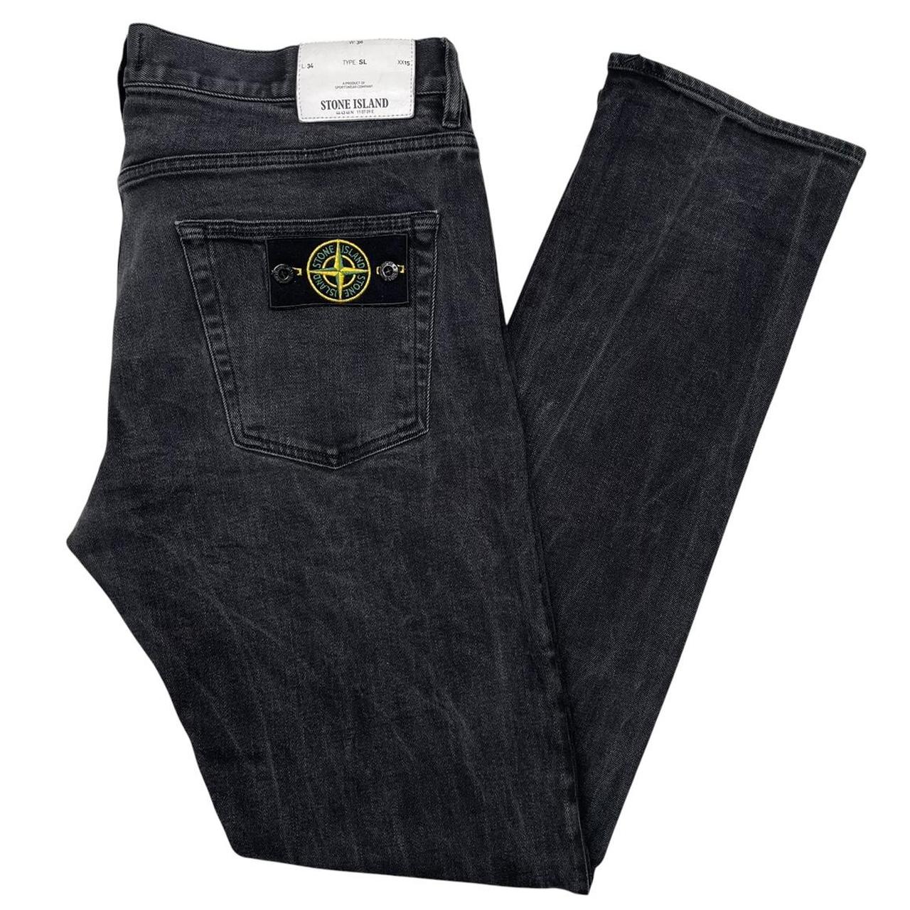 Stone Island Black Slim Fit Denim Jeans