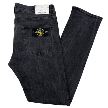 Stone Island Black Slim Fit Denim Jeans