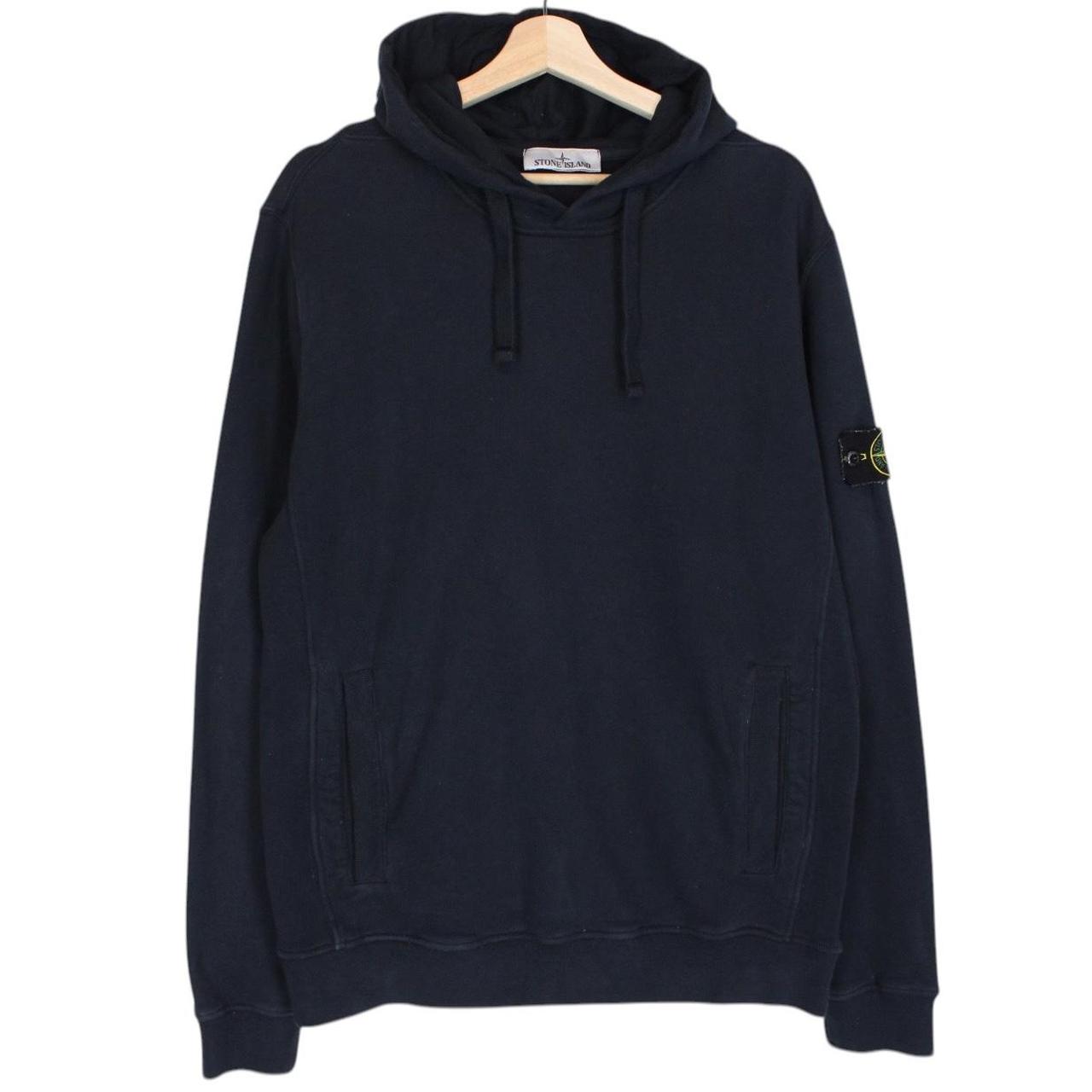 Stone Island AW 2024 Navy Blue Cotton Hoodie Jumper