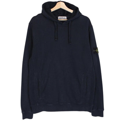 Stone Island AW 2024 Navy Blue Cotton Hoodie Jumper