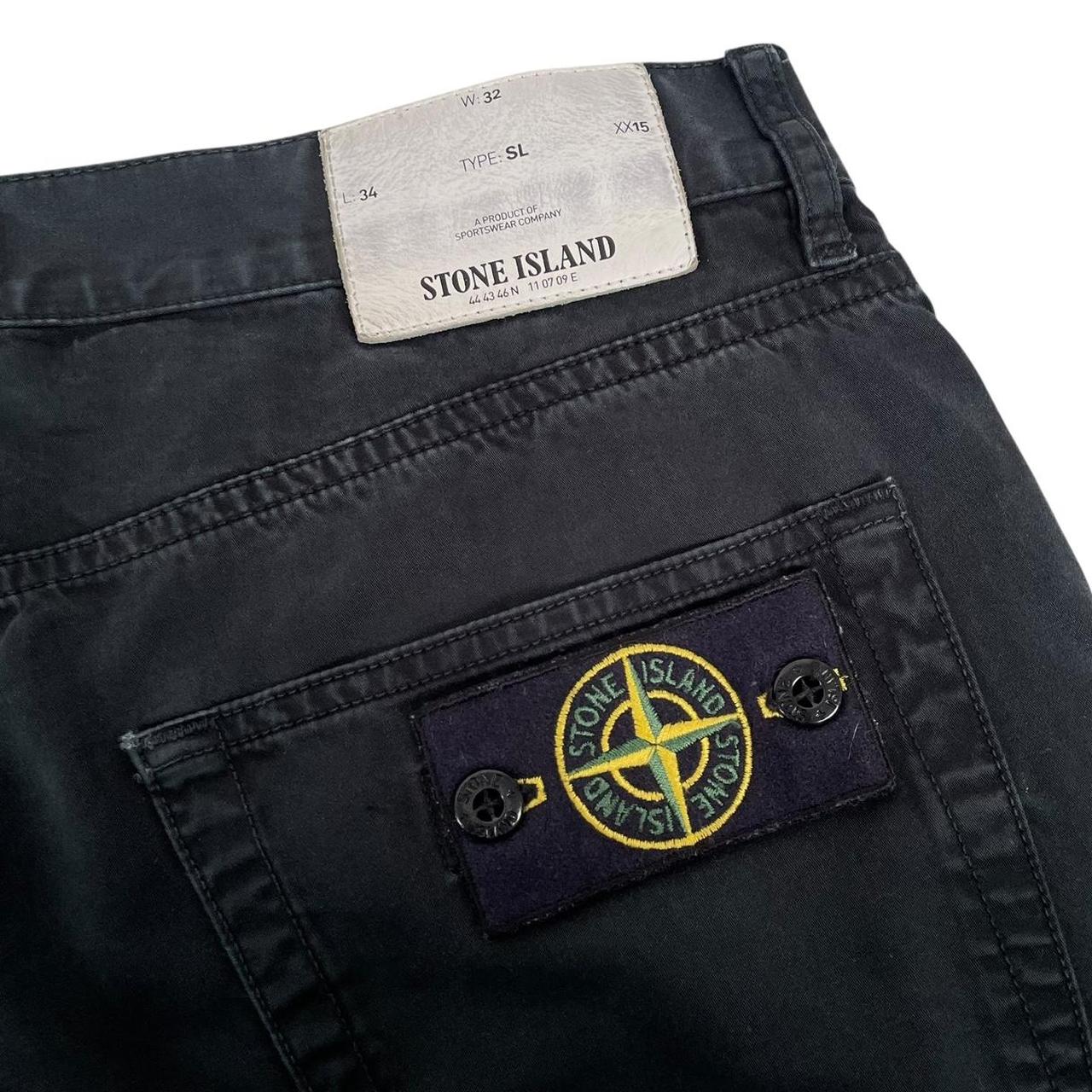 Stone Island AW 2016 Black Slim Fit Cotton Trousers