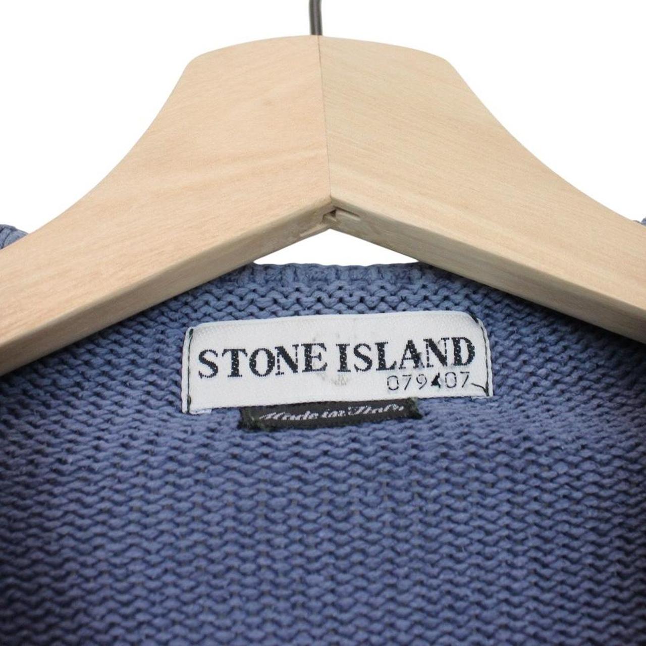 Vintage Stone Island SS 2001 Blue Silk Knit Jumper