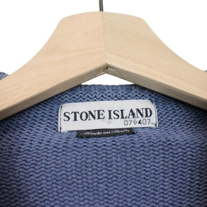 Vintage Stone Island SS 2001 Blue Silk Knit Jumper