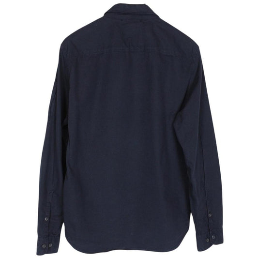 CP Company Navy Blue Full Zip Cotton Lens Overshirt Jacket