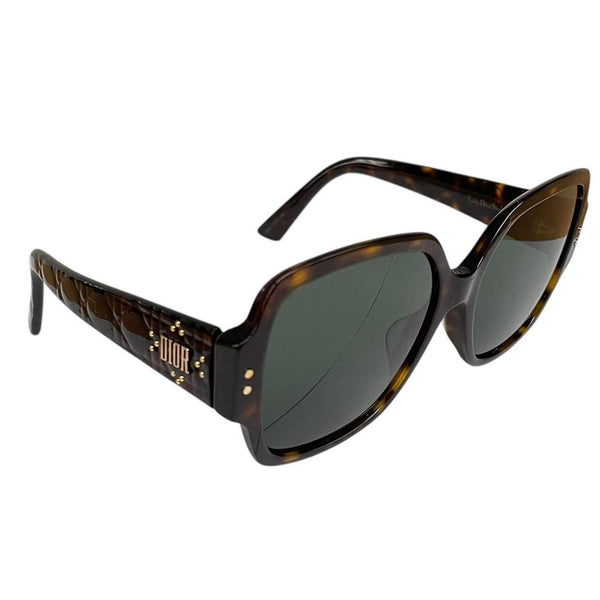 Christian Dior Brown Tortoise Shell Lady Dior Stud Sunglasses