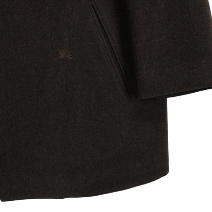 Vintage Burberry London Brown Merino Wool Blend Coat