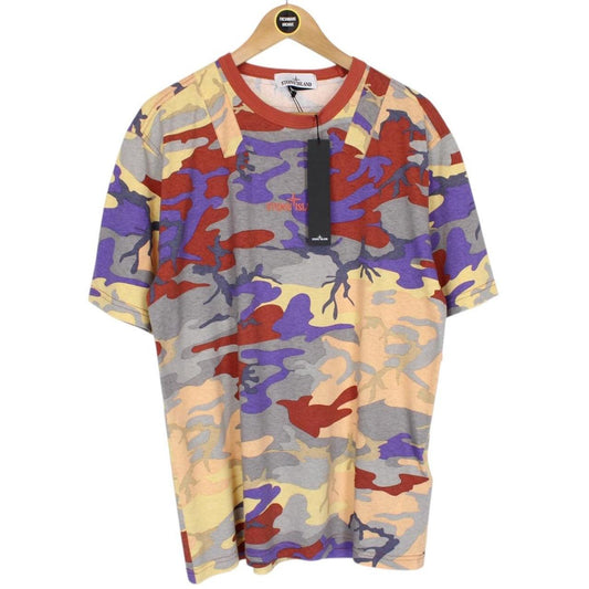 Stone Island AW 2022 Multicoloured Heritage Camo Short Sleeve T-Shirt