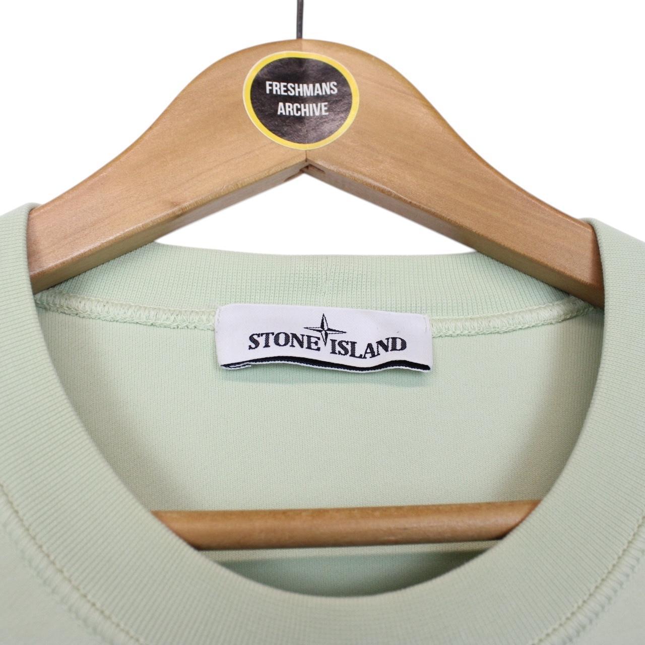 Stone Island SS 2021 Pale Green Cotton Sweatshirt Jumper