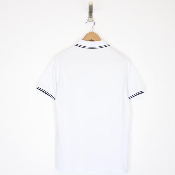 Stone Island AW 2022 White and Black Short Sleeve Compass Polo Shirt