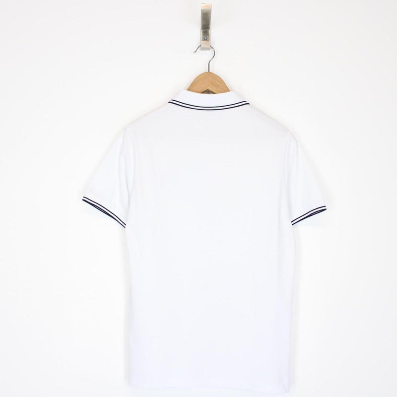 Stone Island AW 2022 White and Black Short Sleeve Compass Polo Shirt