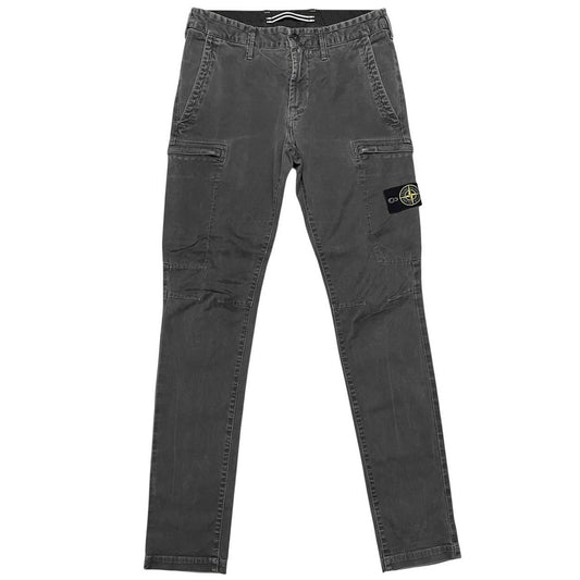 Stone Island AW 2018 Dark Grey Skinny Fit Cargo Trousers