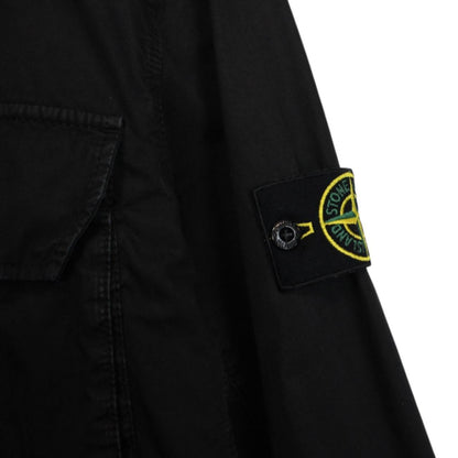 Stone Island AW 2021 Black Full Zip Cotton Overshirt Jacket