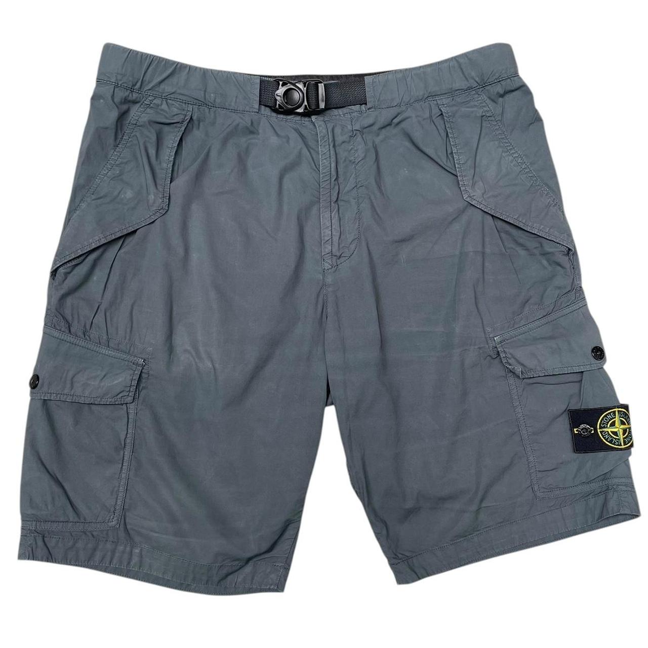 Stone Island SS 2018 Grey Bermuda Cotton Cargo Shorts