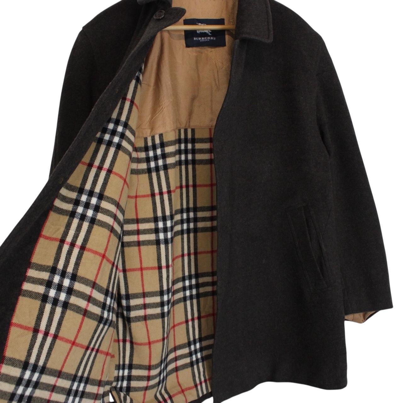 Vintage Burberry London Khaki Brown Wool Blend Jacket
