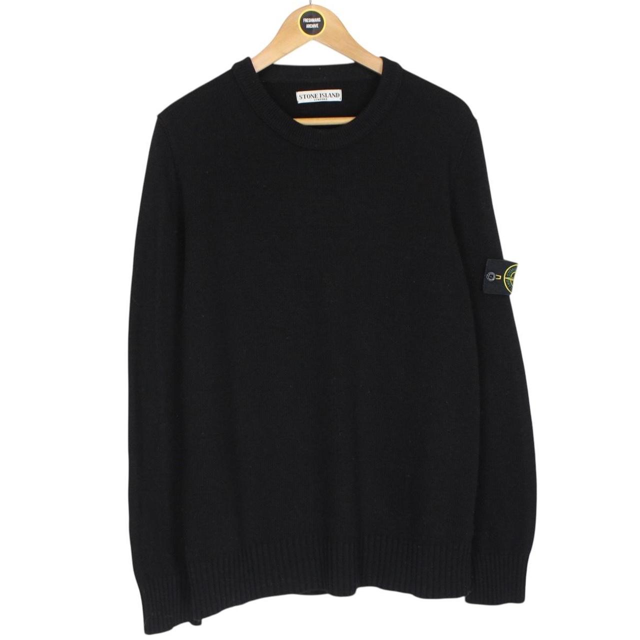 Stone Island Black Wool Knit Jumper