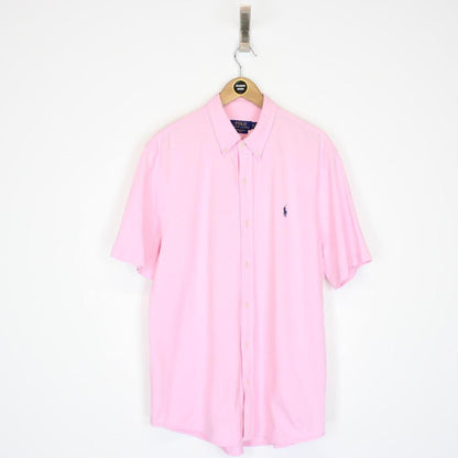 Polo Ralph Lauren Pink Short Sleeve Cotton Featherweight Mesh Shirt