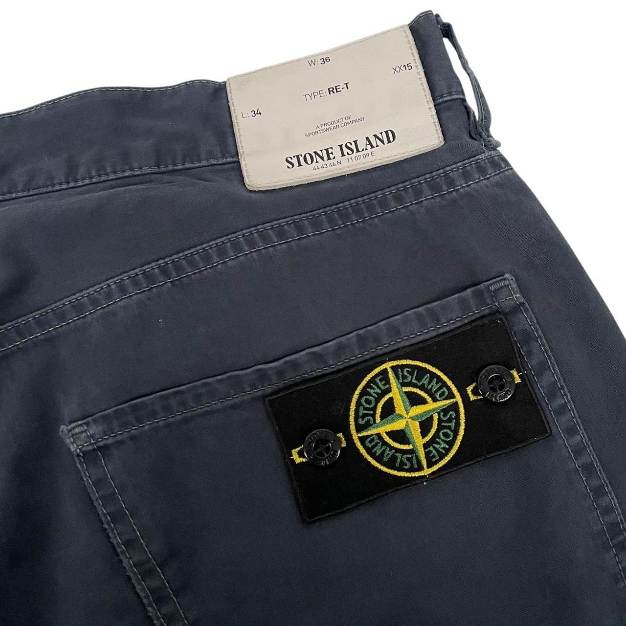 Stone Island SS 2012 Navy Blue RE-T Fit Cotton Trousers